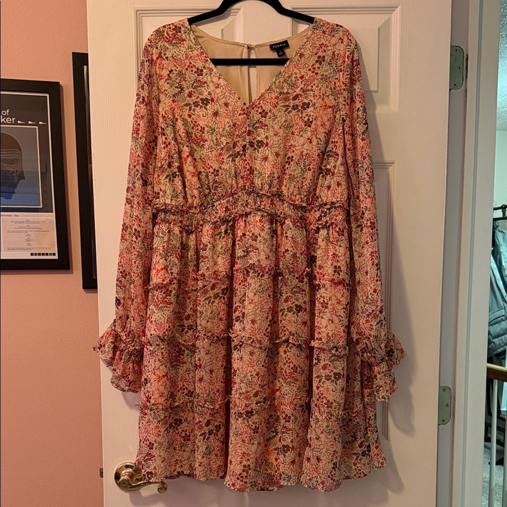 Torrid Mini Lurex Chiffon Tiered Dress